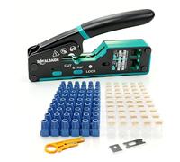 Herramienta de crimpado Ethernet modular todo en uno Cat5 Cat6, kit de herramientas de crimpado