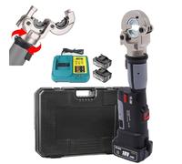 Herramienta De Crimpado HidráUlica EléCtrica Crimpadora HidráUlica Recargable De 10-300 Mm² Herramienta De Crimpado De Cables Alimentada Por BateríA Para Terminales De Cobre Y Aluminio,Gray