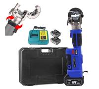 Herramienta De Crimpado HidráUlica EléCtrica Crimpadora HidráUlica Recargable De 10-300 Mm² Herramienta De Crimpado De Cables Alimentada Por BateríA Para Terminales De Cobre Y Aluminio,Blue