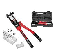 Herramienta de crimpado hidráulico para terminales de cable, 10-300 mm², incluye 11 troqueles, alicates de compresión hidráulica resistente para crimpado de terminales eléctricos, crimpadora de