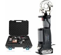 Herramienta de crimpado hidráulico recargable de 10 a 300 m², herramienta de crimpado hidráulica eléctrica con 12 pares de troqueles, crimpadora de cable alimentada por batería para terminal de cobre