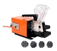 Herramienta de crimpado neumática, crimpadora de terminales de alambre con 4 troqueles e interruptor de pedal, salida de 1.3T para terminales de hasta 16 mm², resistente y eficiente