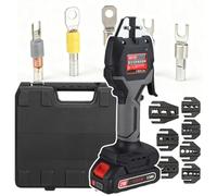 Herramienta de Crimpado para Terminales Recargable - para Rango de Crimpado 0.14-50mm² | 7 Dados | 16KN | DC 21V/2.5Ah, Alicate de Crimpado Eléctrico Portátil para Alambre Eléctrico