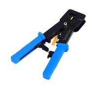 Herramienta de Crimpado RJ45, Abrazadera de Crimpado Ethernet Pasante a Través CAT6 CAT5E Abrazadera de Crimpado de Alambre Ethernet de Acero Herramientas electrónicas eléctricas Herramienta de