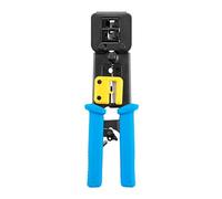Herramienta de crimpado RJ45 Cat5 Cat6, herramienta de crimpado Ethernet para conectores RJ45 de paso a través de conectores RJ45, herramienta de reparación de red