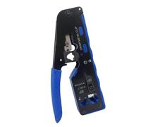 Herramienta de crimpado RJ45 de paso a través de Cat5, Cat6, Cat7, herramienta de crimpado de cable de red Ethernet, equipo pelacables