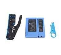 Herramienta de crimpado RJ45, Kit de Herramientas de crimpado RJ45, Herramienta de Corte y pelado de Cables de Red con comprobador para Ethernet Cat5e Cat6 Cat6a, Juego para crimpado RJ45