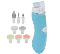 Herramienta de Cuidado de Uñas, Lima de Uñas para Bebés Recargable, Liviana, 6 Contactos para Niños Pequeños para el Cuidado de las Uñas de Bebés(Azul claro)