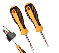 Herramienta de depinación de coche, desenredador de enchufe interior, extractor de conector, acero inoxidable resistente, agarre ergonómico no deslizante, perfecto para el mantenimiento de cables del