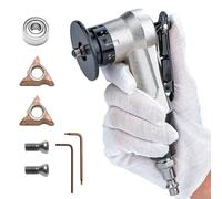 Herramienta de desbarbado de aire para metal, herramienta de biselado de aire mini máquina de biselado neumática pequeña amoladora de mano para agujero interior y desbarbado de borde metálico