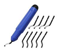 Herramienta de Desbarbado Manual,Desbarbador Metal,Herramienta de Desbarbado,Desbarbado Manual Juego,Desbarbador Universal,Desbarbado de Rotación de 360°,con 10 Cuchillas de Repuesto,para Impresora 3D