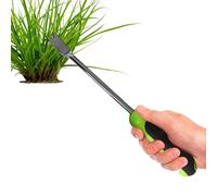 Herramienta de desbrozador de hendiduras, extractor de césped de acero inoxidable, herramienta de desarraigo portátil para mantenimiento de césped, jardín y patio