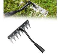 Herramienta de desbrozador manual de jardinería, herramienta de extracción de garras manual de malezas, rastrillo de acero de manganeso, extractor de tierra, herramienta portátil de eliminación de