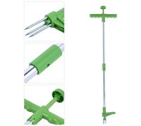 Herramienta de deshierbe de mango largo, resistente, con 3 garras, extractor manual de dientes de león para paisajismo.