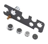 Herramienta de Desmontaje de Aireador de Grifo 9 en 1 - Llave Aireador Lavabo Acero Inoxidable para Plomeros Agentes de Mantenimiento Gestores de Bienes Raíces y
