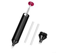 Herramienta de desoldadura con ventosa de soldadura con fuerza de succión de alto vacío y boquilla resistente al calor para un funcionamiento seguro cerca de puntos de soldadura vivos (negro)