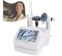 Herramienta de Diagnóstico Cuero Cabelludo y Detector de Folículos | Máquina Masaje para Mantenimiento Cabello | Pilosos LCD HD 10" | Máquina Portátil para Promover Crecimiento y Salud (White)