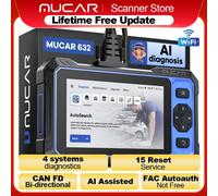 Herramienta de Diagnóstico OBD2 Asistida por IA MUCAR 682, Diagnóstico Completo del Sistema a Nivel OE, 20 Reinicios, Bidireccional, CAN FD, Actualización Gratuita de por Vida MUCAR 682