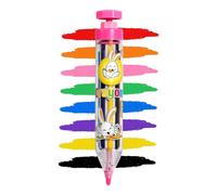 Herramienta de dibujo: palo de colorear para niños, pastel de cera giratorio, protección de punta retráctil, capa de pigmento deslizante suave, suministros creativos para estudiantes, colores surtidos