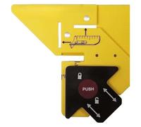 Herramienta de diseño de precisión 2 en 1, ayuda de carpintería portátil para instalación de puertas de ventanas, guía de corte de 45° con revelación ajustable de 1/8 a 1/2 pulgadas, calibre de