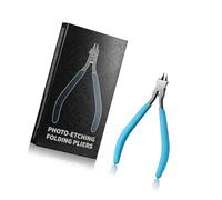 Herramienta de doblado de acción de resorte con mango de agarre antideslizante, alicates de flexión sin bordes para manualidades de modelos, grabado para madera