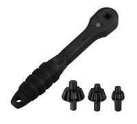 Herramienta de doble cabeza Chuck Key Ratchet Wrench - PVC 1,5 x 4,85 x 15 cm | Ratcheting Double Head Keyless Drill Chuck | Power Screwdriver Accessory For Hand Press Motorcycle Garage Home