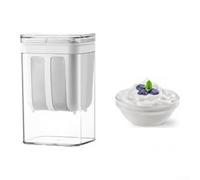 Herramienta de drenaje de suero de yogur con malla de acero inoxidable 304 y construcción de PET/AS apta para alimentos para lácteos fermentados y filtración de leche vegetal (A)