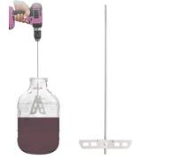 Herramienta de elaboración de cerveza de acero inoxidable, varilla agitadora para hacer vino, herramienta de agitación de kombucha, versátil, fácil de limpiar, 44,5 x 13,3 cm para hacer que tu proceso