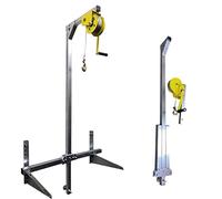 Herramienta de elevación de instalación de aire acondicionado al aire libre, soporte de acero inoxidable + cabrestante manual de autobloqueo, juego de 1 pieza, cuerda de 20 m, equipo de elevación