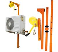 Herramienta de elevación manual de cabrestante para instalación de aire acondicionado, construcción de acero inoxidable para uso en exteriores, resistente, fácil de operar