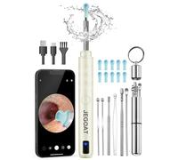 Herramienta de eliminación de cera de oído, alcance HD 1296P y 6 luces LED, kit de limpiador de oídos, eliminación de cera de oídos con cámara, herramienta de eliminación de cera de oídos con 12