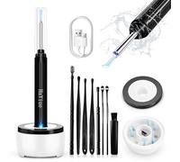 Herramienta de eliminación de cera de oídos, herramienta de eliminación de cera de oído con 1269P, otoscopio con luz, kit de limpieza de oídos para iPhone, iPad, teléfonos Android (multicolor)