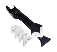 Herramienta de eliminación de silicona, raspador de eliminación de lechada, herramienta de acabado de calafateo sellador, incluye 4 almohadillas de silicona reemplazables, herramienta alisadora de