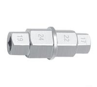 Herramienta de enchufe de eje de motocicleta para extracción de husillo de rueda delantera y trasera de 17 mm, 19 mm, 22 mm, 24 mm con accionamiento de 3/8 pulgadas, llave hexagonal