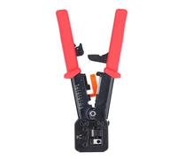 Herramienta de engarzado RJ45 Engarzadora de cables Ethernet de alto rendimiento para proyectos de redes (Roja)