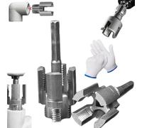 Herramienta de enhebrado de tuberías interna y externa integrada, herramienta de corte de rosca de tubería 2025, kit de enhebrador de tubos de PVC, herramienta de fabricación de roscas de PVC para