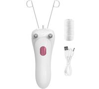 Herramienta de enhebrado facial, depilación eléctrica inalámbrica con enhebrado, removedor de vello de belleza recargable por USB portátil.