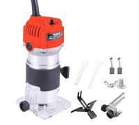 Herramienta de enrutador, herramienta compacta de madera de 110 V 800 W para carpintería, recortadora eléctrica de mano 30000R/MIN laminado de borde compacto (rojo)