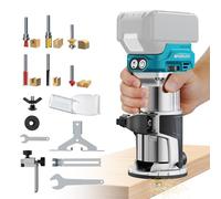 Herramienta de enrutador inalámbrica compatible con batería Makita de 18 V (solo herramienta), enrutador de madera sin escobillas de 800 W, control de 6 velocidades, ajuste de profundidad, guía de