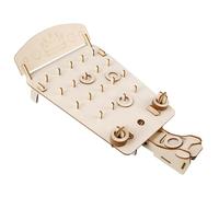 Herramienta de enseñanza de juego de lanzamiento de aro elástico de madera Construcción de madera adecuada para experimentos de física y actividades de aprendizaje Herramienta de enseñanza de juego de