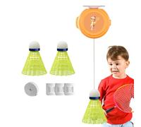 Herramienta de entrenamiento de bádminton, entrenador portátil de bádminton, juego portátil de entrenamiento de agilidad con cordones elásticos para parques infantiles y jardín