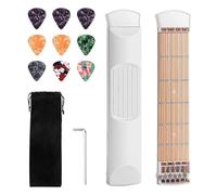 Herramienta de entrenamiento de guitarra de 6 trastes, entrenador de acordes de guitarra, herramienta de práctica portátil, cuello de práctica de guitarra de bolsillo para principiante