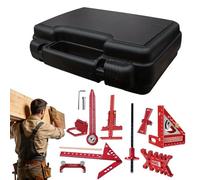 Herramienta de Escuadra Rápida | Juego de 10 Piezas de Regla y Calibre para Carpintero | Kit de Escuadra Rápida Multifuncional,para Carpintería, Construcción, Hogar, Garaje y Exteriores