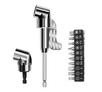 Herramienta de esquina con punta de destornillador de curva multifunción, 105°, extensión de destornillador flexible, ángulo recto, adaptador de herramienta de esquina