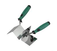 Herramienta de esquina para paneles de yeso, de acero inoxidable, flexible, ángulo de 90 grados, espátula de enlucido, cuchara de masilla profesional (1 juego)