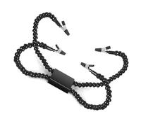 Herramienta de estación de soldadura de tercera mano con brazo de cuello de cisne ajustable para placa de circuito electrónico y montaje de modelo de soldadura de base de aluminio