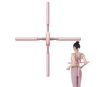 Herramienta de estiramiento de palitos de yoga de yoga jorobado 21.25in-33.85 pulgadas de acero inoxidable Cuerpo de acero inoxidable Equipo de equipos de joroba de mochila para el dispositivo pink