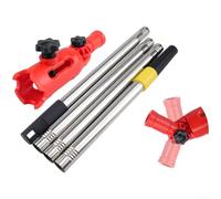 Herramienta de extensión de pintura con cabezal giratorio de 180 grados y abrazadera de 39 mm diseñada para cepillos de rodillo y cepillos de mano (B)