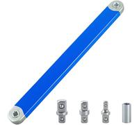 Herramienta de extensor de llave, llave de extensión de compensación, conjunto de extensión de acero universal multifuncional con 4 adaptadores de accionamiento diferentes para un lugar pequeño