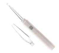 Herramienta de extracción de cera para la oreja: limpiadora de orejas, la eliminación de cera con luz con una cuchara de auriculares para el oído de alto brillo Consejos para el bebé de la salud Pelig
